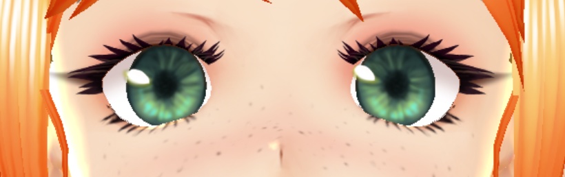 Realistic Green Eyes w/ Highlight