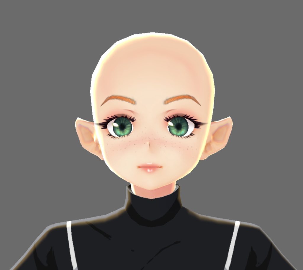 Soft Makeup with Freckles Face Texture (Vroid)