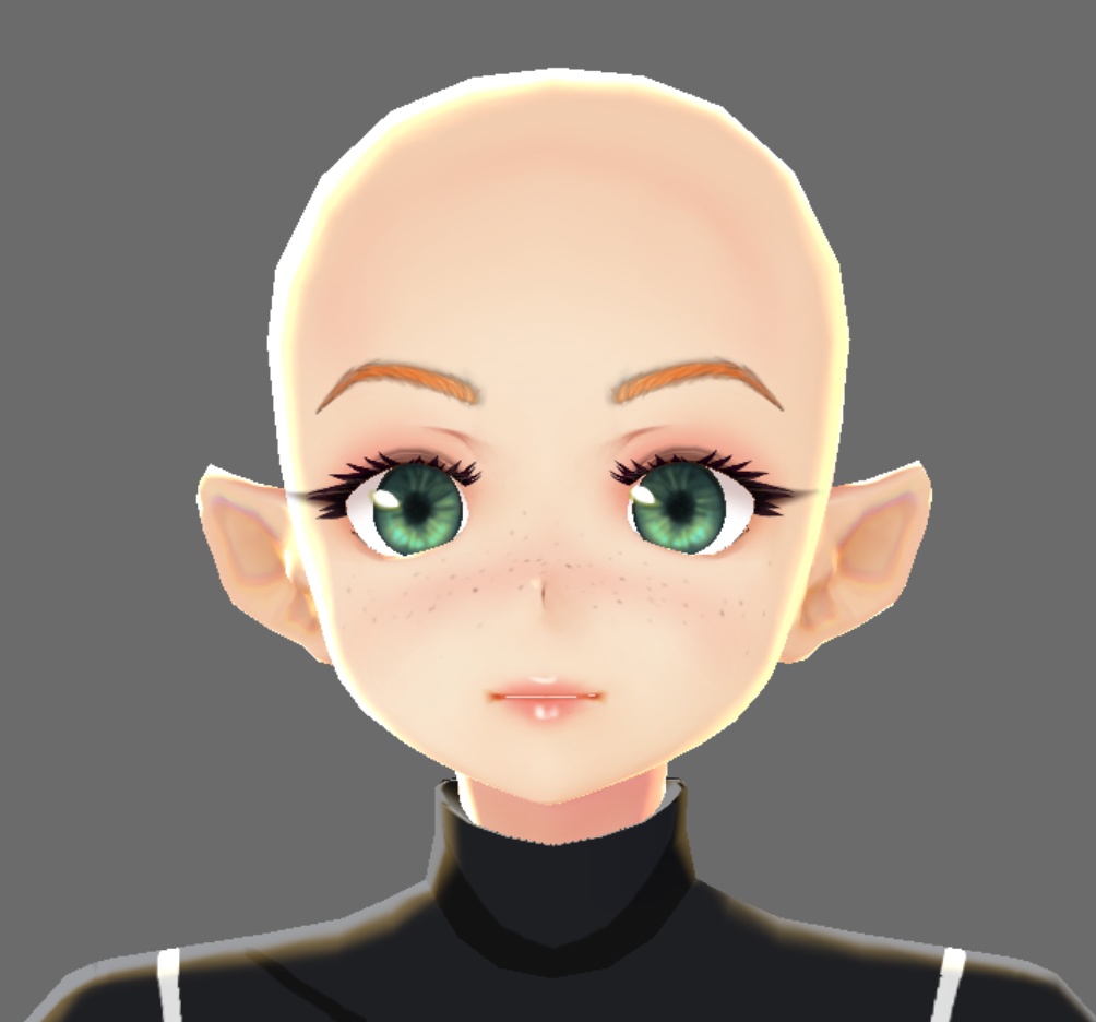 Soft Makeup with Freckles Face Texture (Vroid)