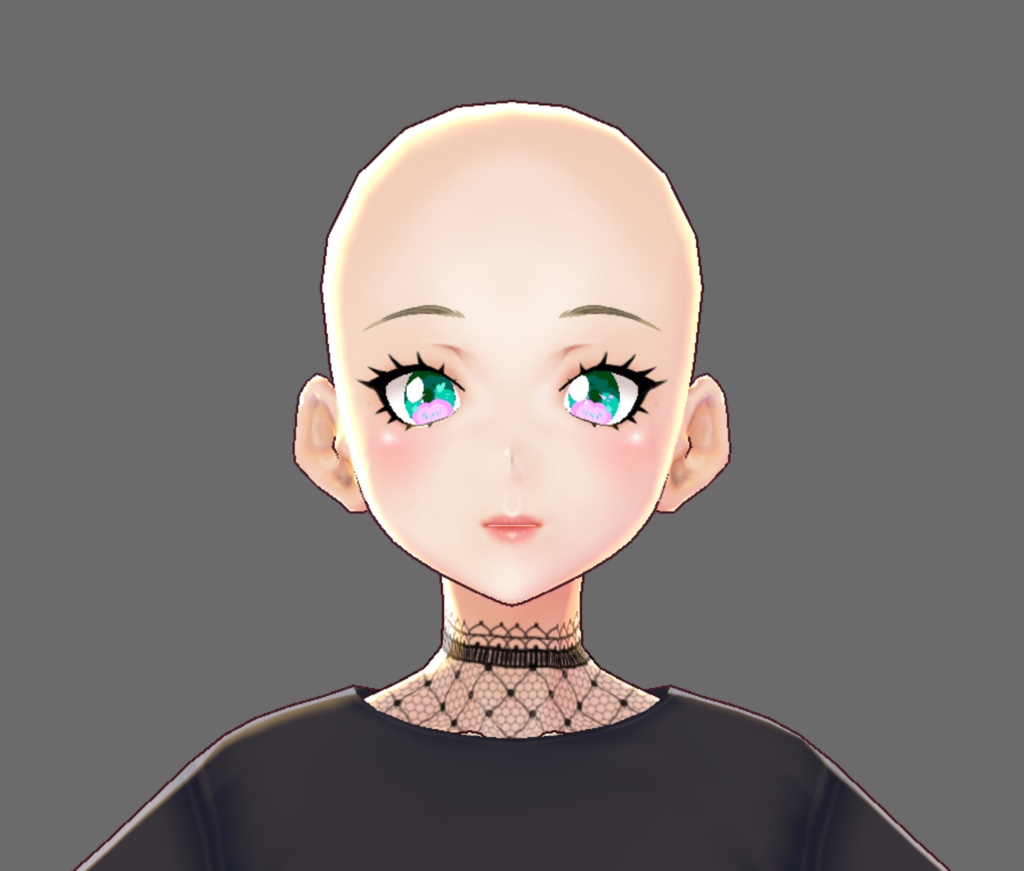 Cute makeup with highlights Face Texture Pack