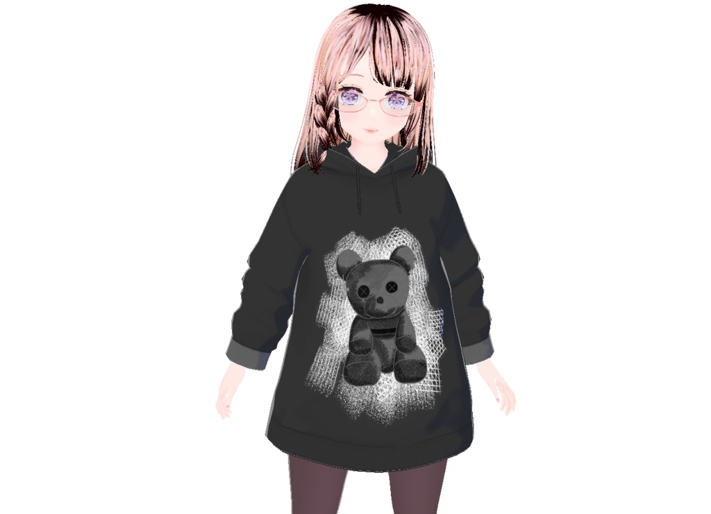 【男女兼用】病みかわくま地雷パーカー【Vroid Studio】