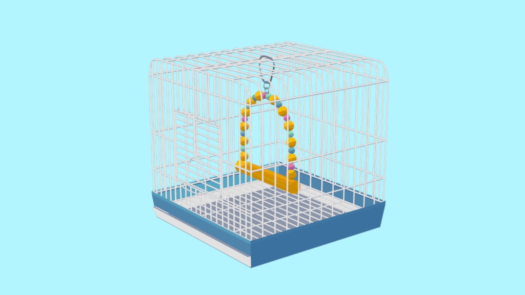 【VRChat】文鳥in鳥かご【ワールド小物】