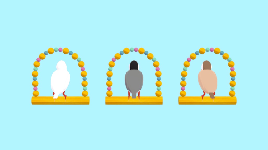 【VRChat】文鳥in鳥かご【ワールド小物】