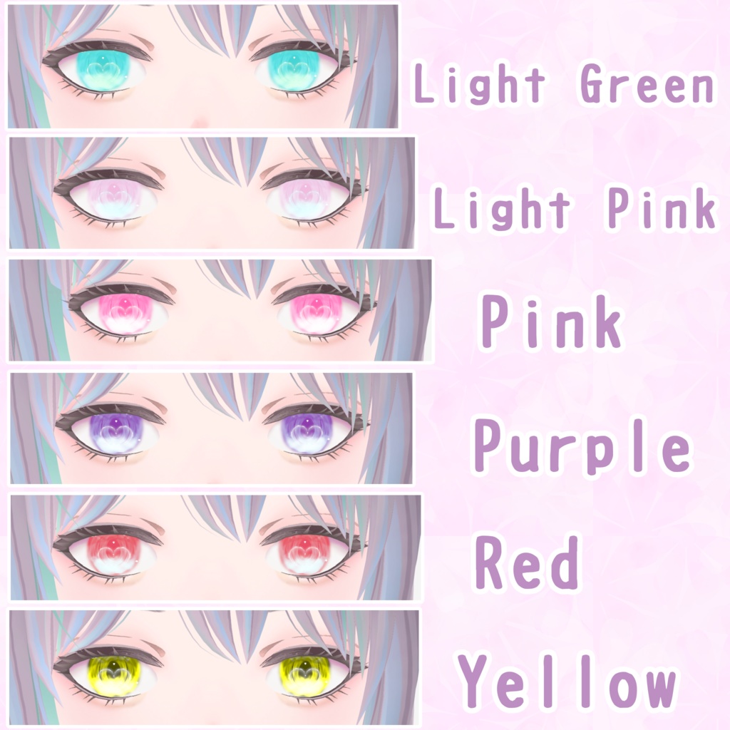 【VRoid】「推しをもっと尊くする瞳!」12色展開! 瞳テクスチャ 【VRoid】 “Make Your Favorite Even More Precious!” 12 Color Variations – Eye Textures