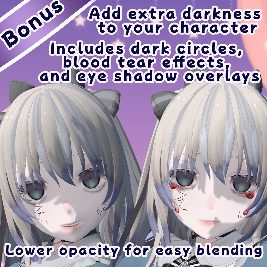 【VRoid】光と闇の瞳テクスチャ -Dual Alice Eyes-