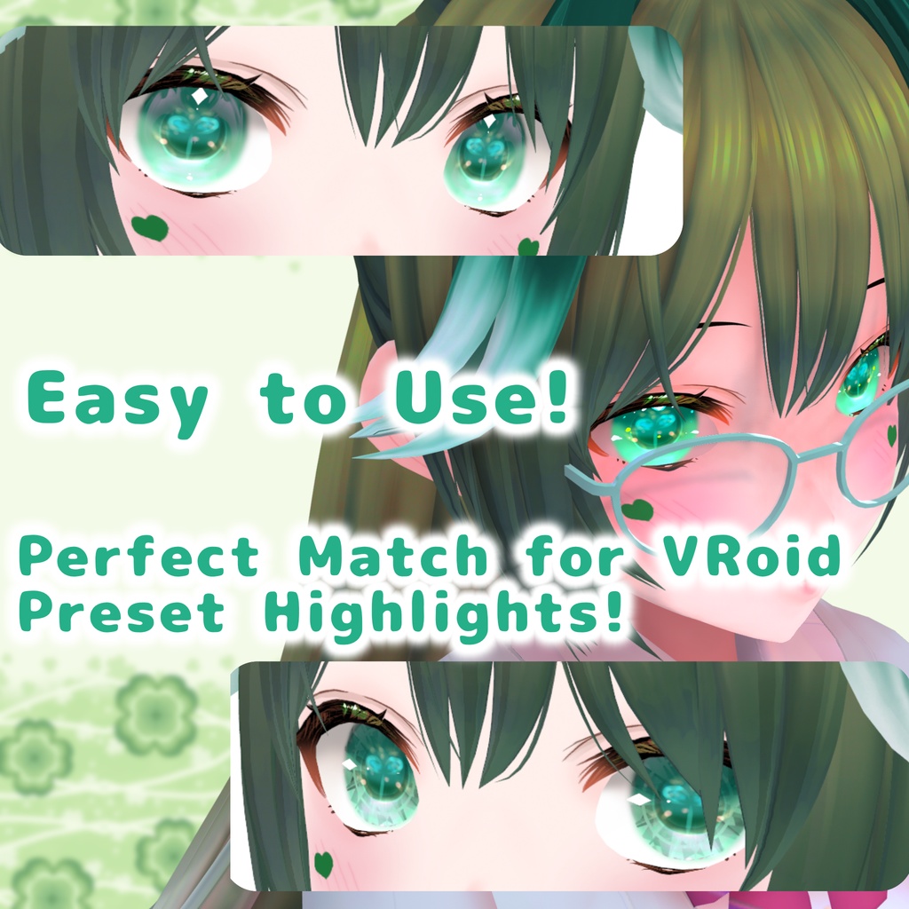 【VRoid】瞳ひとつで、印象チェンジ!「フタバ瞳テクスチャ Futaba Eye Texture」