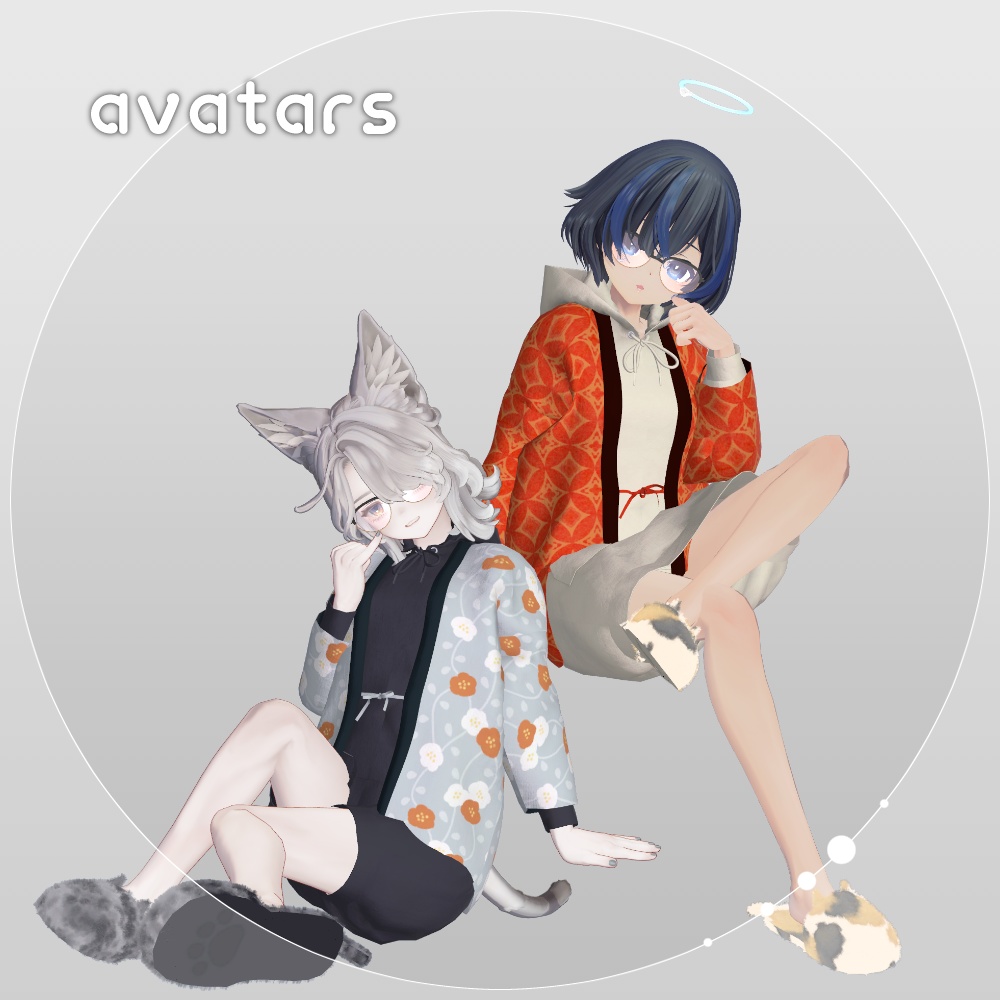 ワンコインセール中🎍【2アバター対応】ねこまるはんてん(MA設定済み・01/04更新)