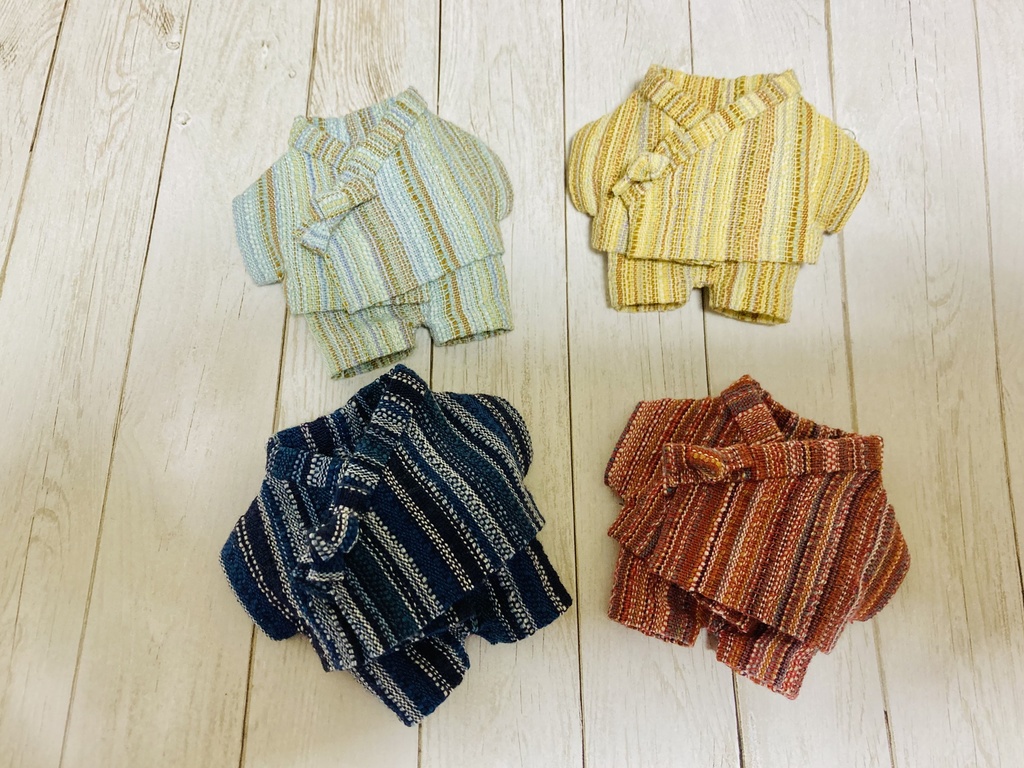 ぬい服 「甚平でお祭りに行ったら金魚を捕まえたぬい」