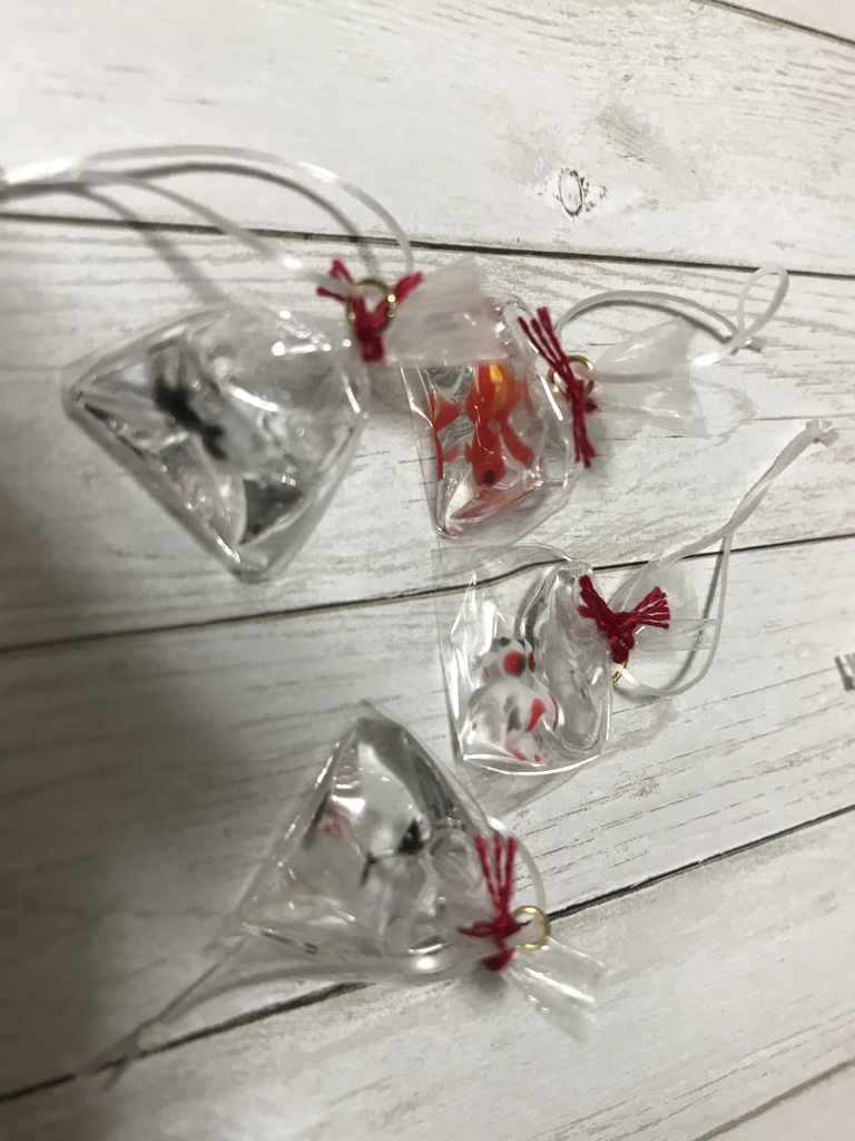 ぬい服 「甚平でお祭りに行ったら金魚を捕まえたぬい」