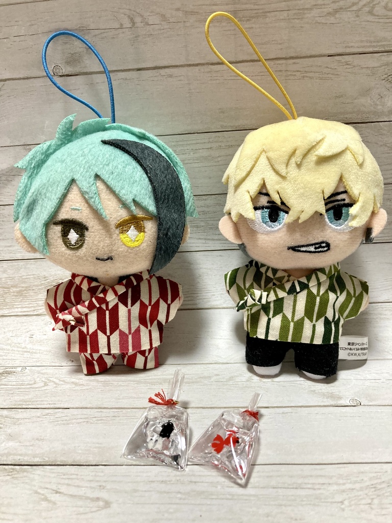 ぬい服 「甚平でお祭りに行ったら金魚を捕まえたぬい」