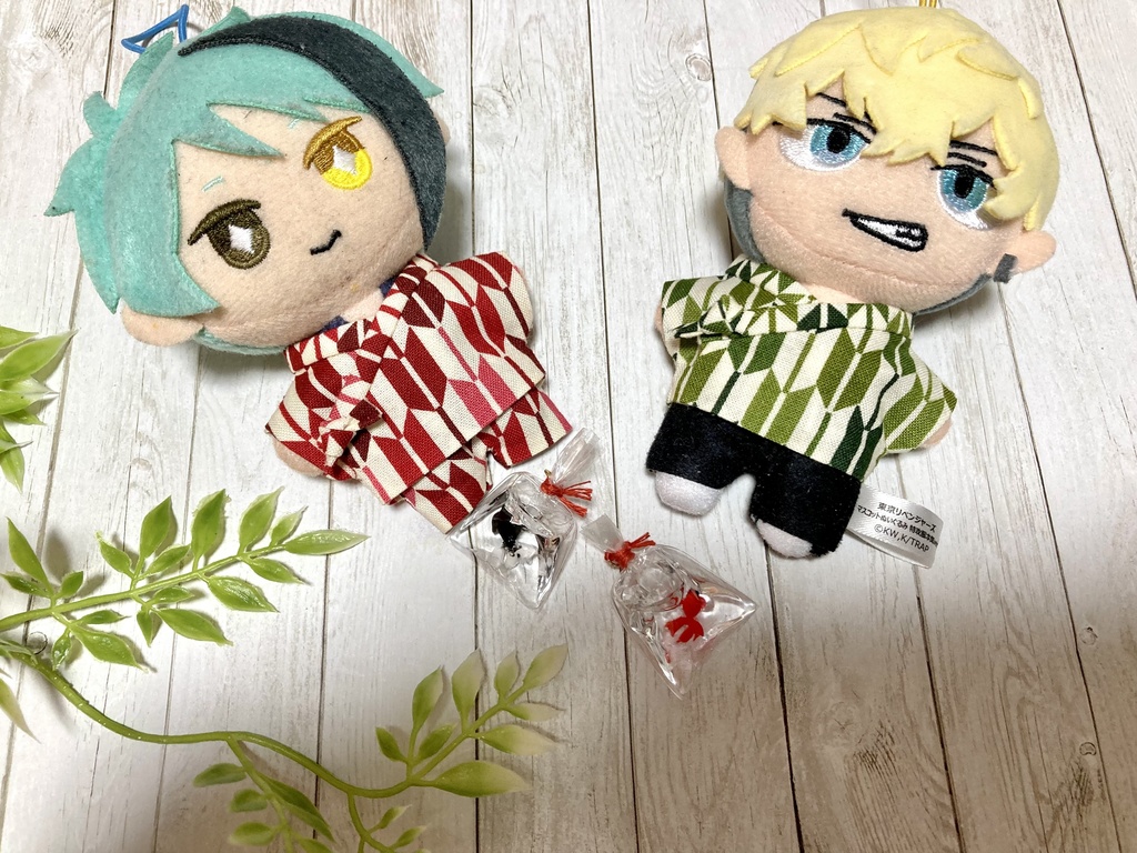 ぬい服 「甚平でお祭りに行ったら金魚を捕まえたぬい」