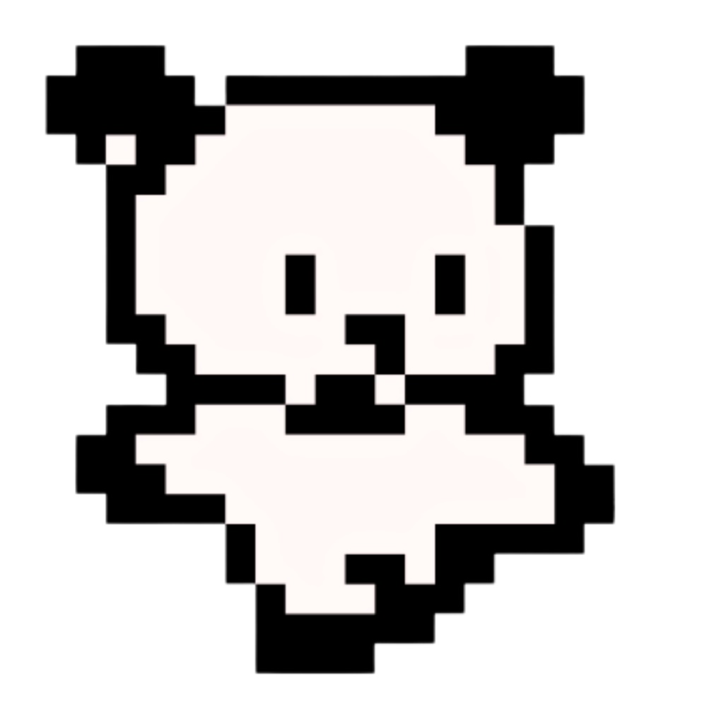 ドット絵とろろパンダクッション