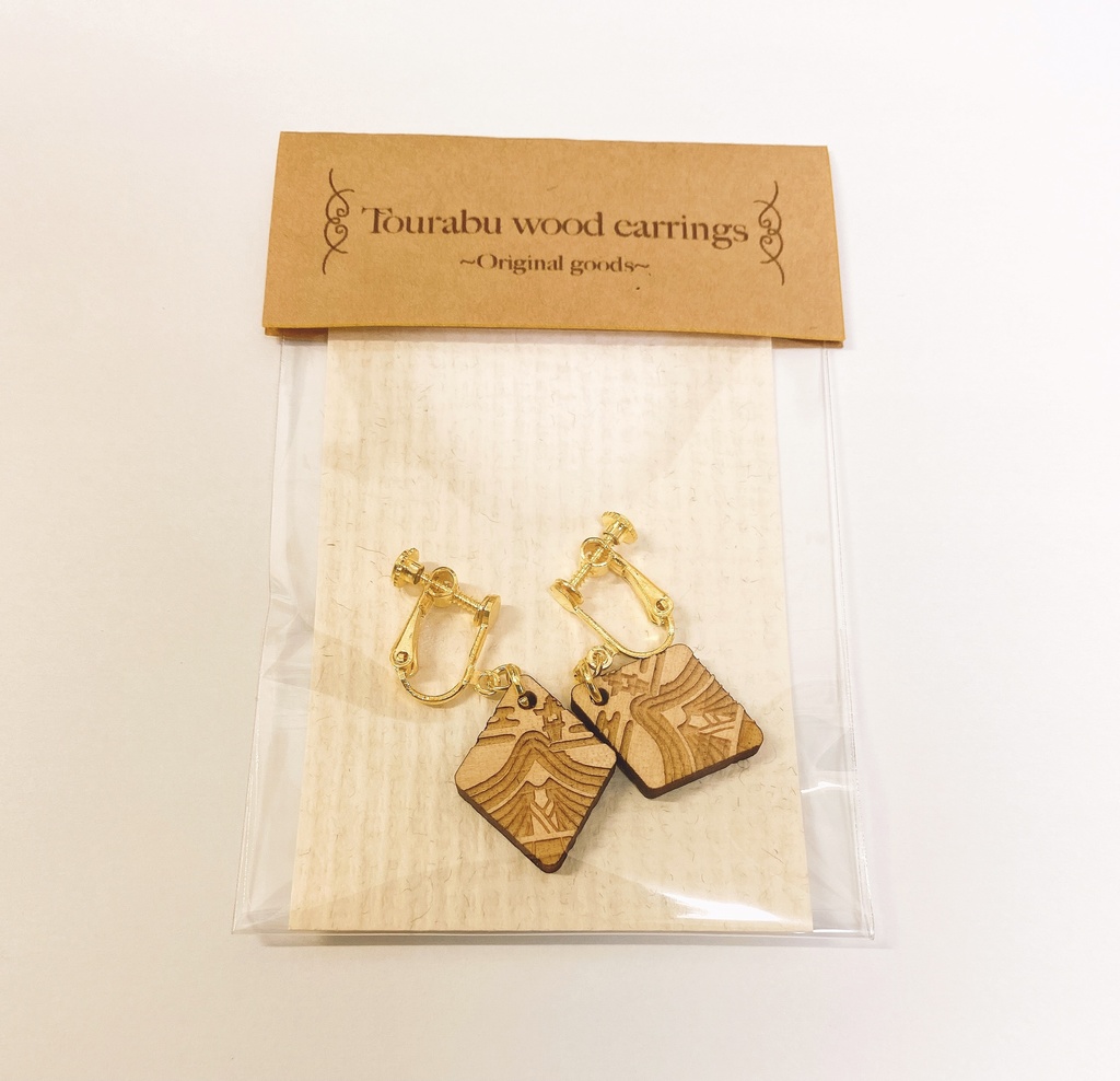 とうらぶ　ウッドイヤリング/ピアス　にっかり青江