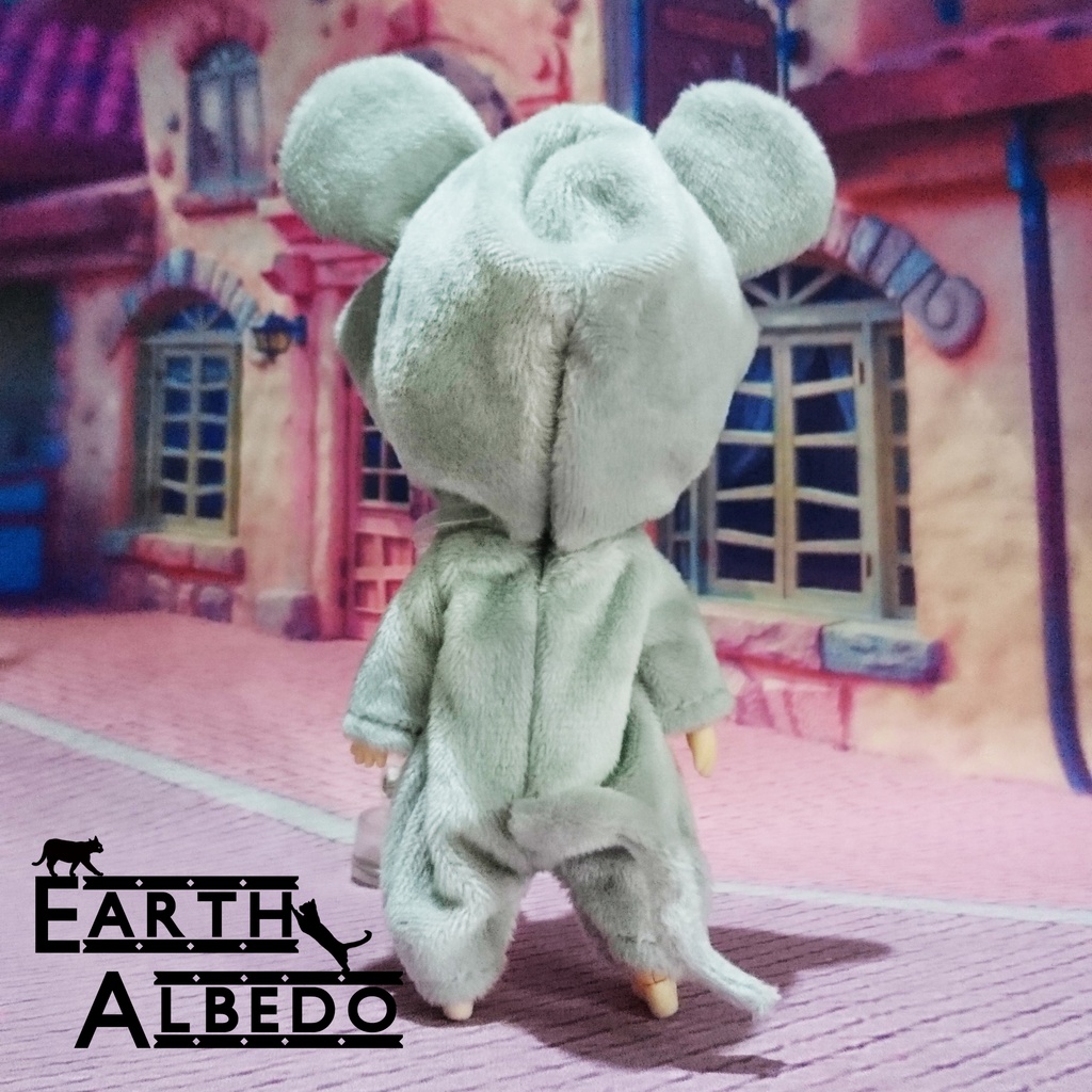 【ねんどーる】着ぐるみ・ネズミ(グレー)