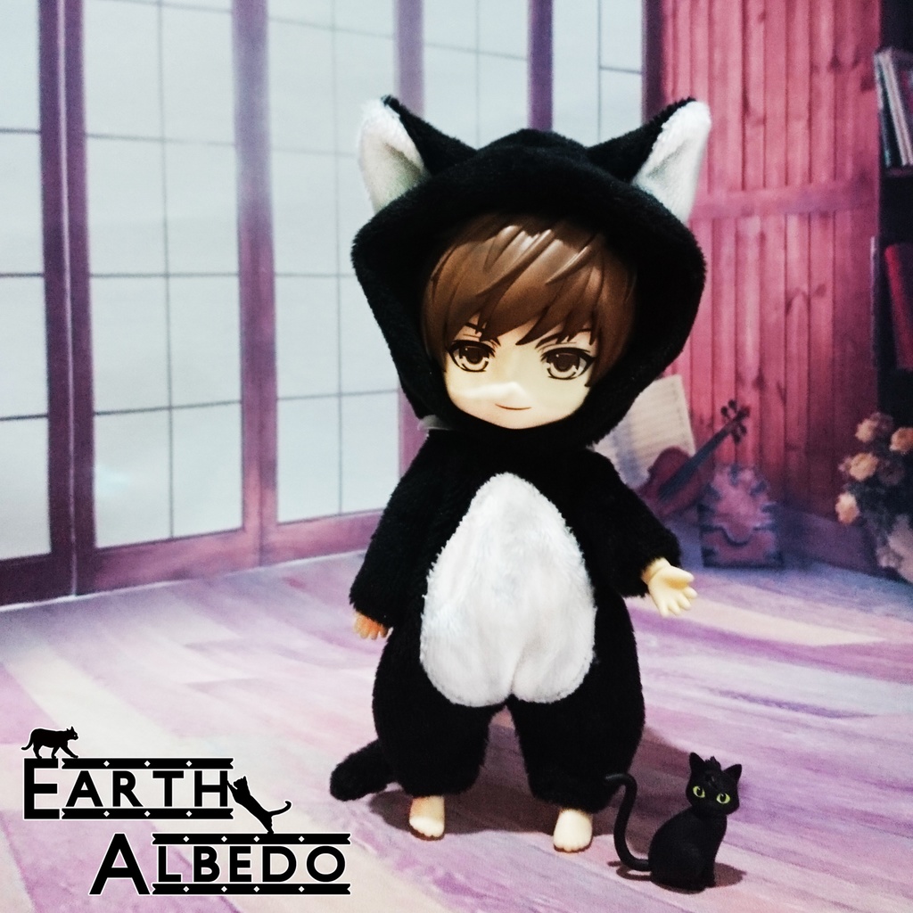 【ねんどーる】着ぐるみ・ねこ(くろ)