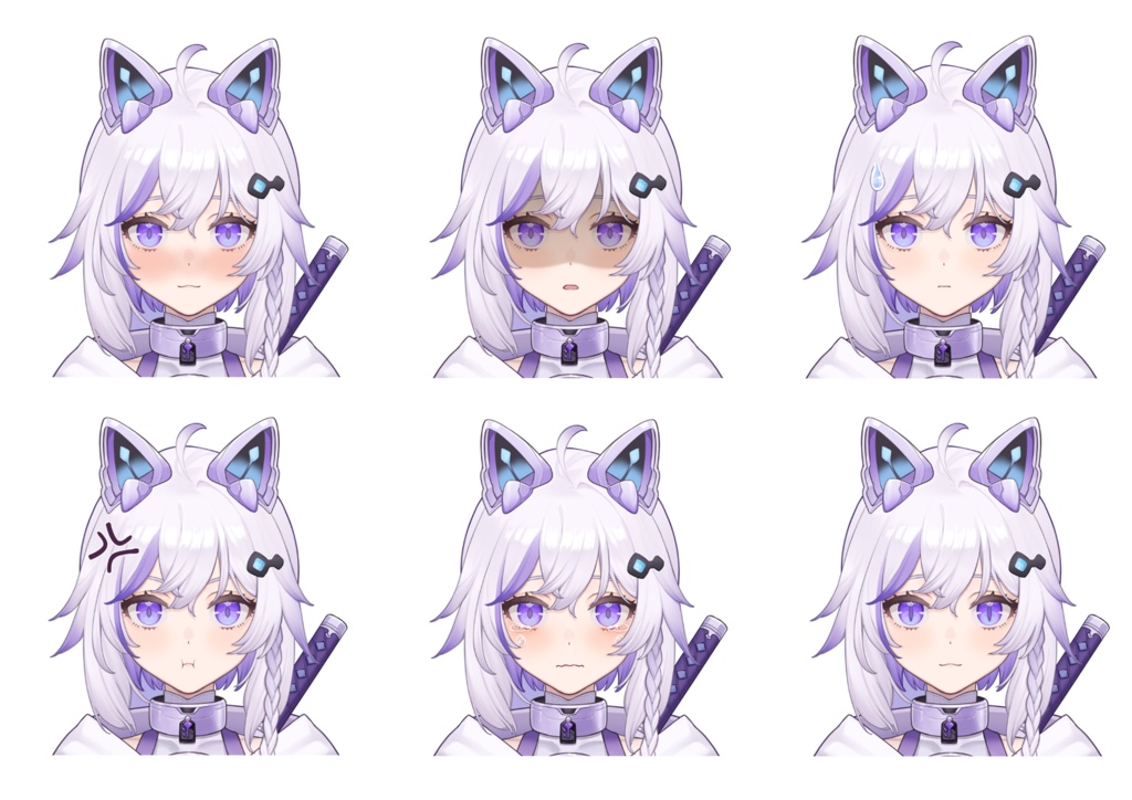 【限定一点】CyberNekoNinjaサイバー猫耳忍者女の子 3WAY+BUNDLE【VTS対応/Live2d Model】