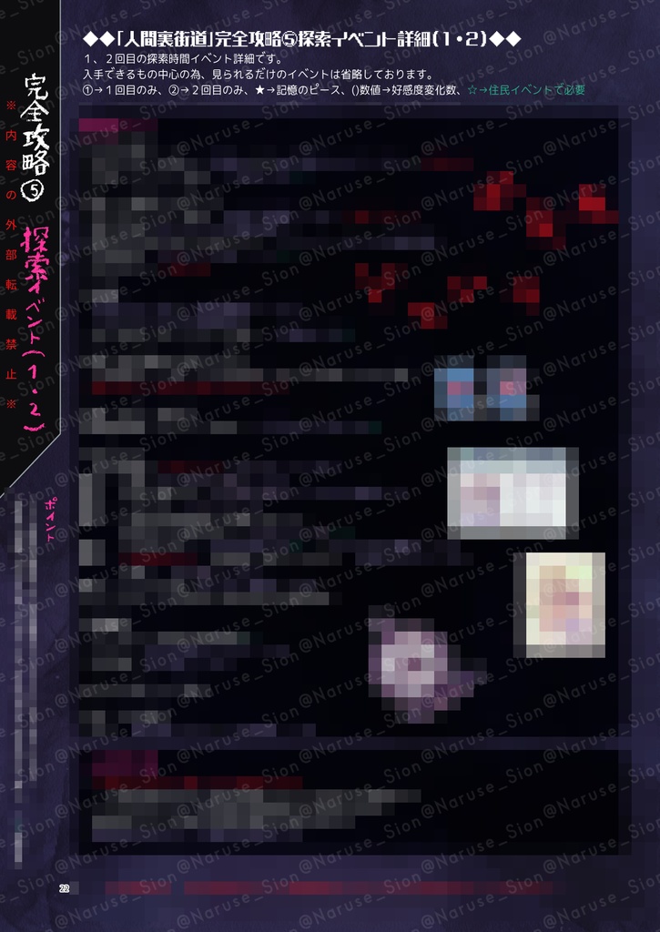 【設定資料集】ゲーム版「人間裏街道」書籍版&DL版