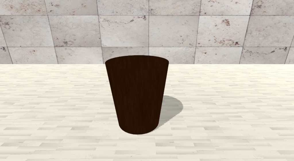 【実際に捨てられる!】木製ゴミ箱/おしゃれインテリア/Wooden Trash Can【3Dモデル】