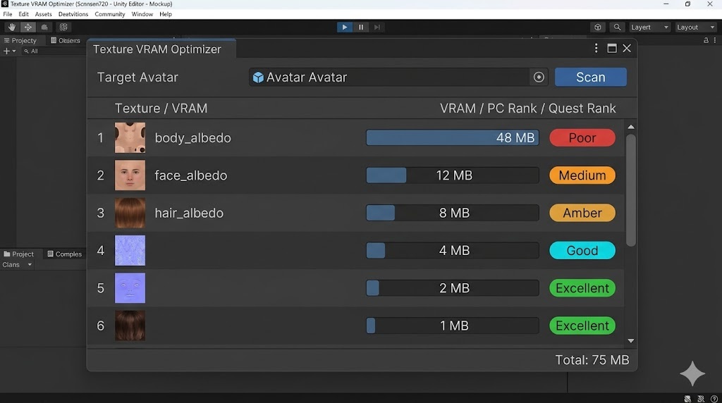 【無料】テクスチャ VRAM 最適化ウィザード | Texture VRAM Optimizer【Unity拡張】