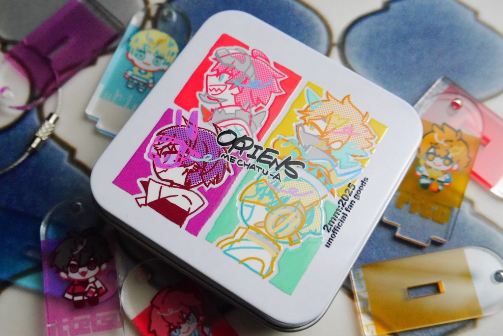 【オリエンス】缶入り・アクスタセット【パペも立てられる】