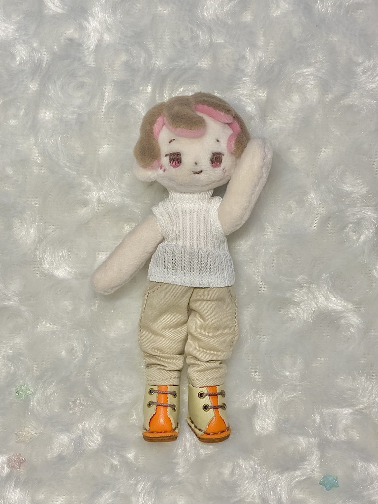 【10cmぬい】　スピカシリーズ　茶桃ちゃん　【オリジナルぬいぐるみ】