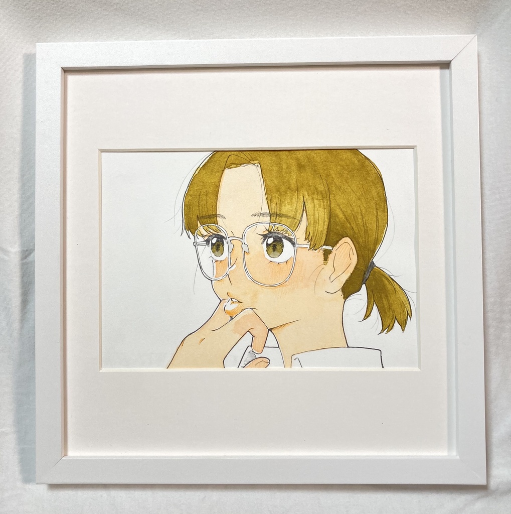 水彩原画　〔暇を持て余す〕