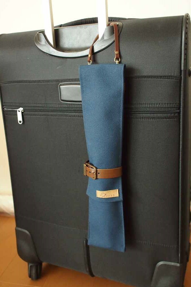 【送料込】(40cm✕8cm短刀用本皮手提げ付き刀袋)(ペンラケースにもどうぞ!)