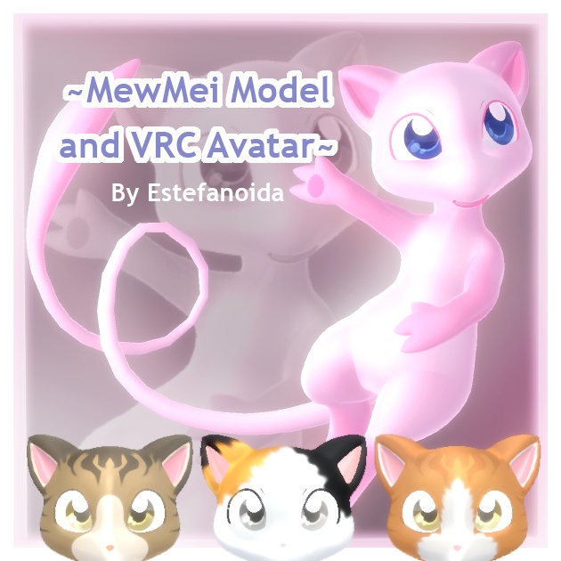 MewMei Kitty 3D model/VRChat Avatarアバター (PC & Quest)