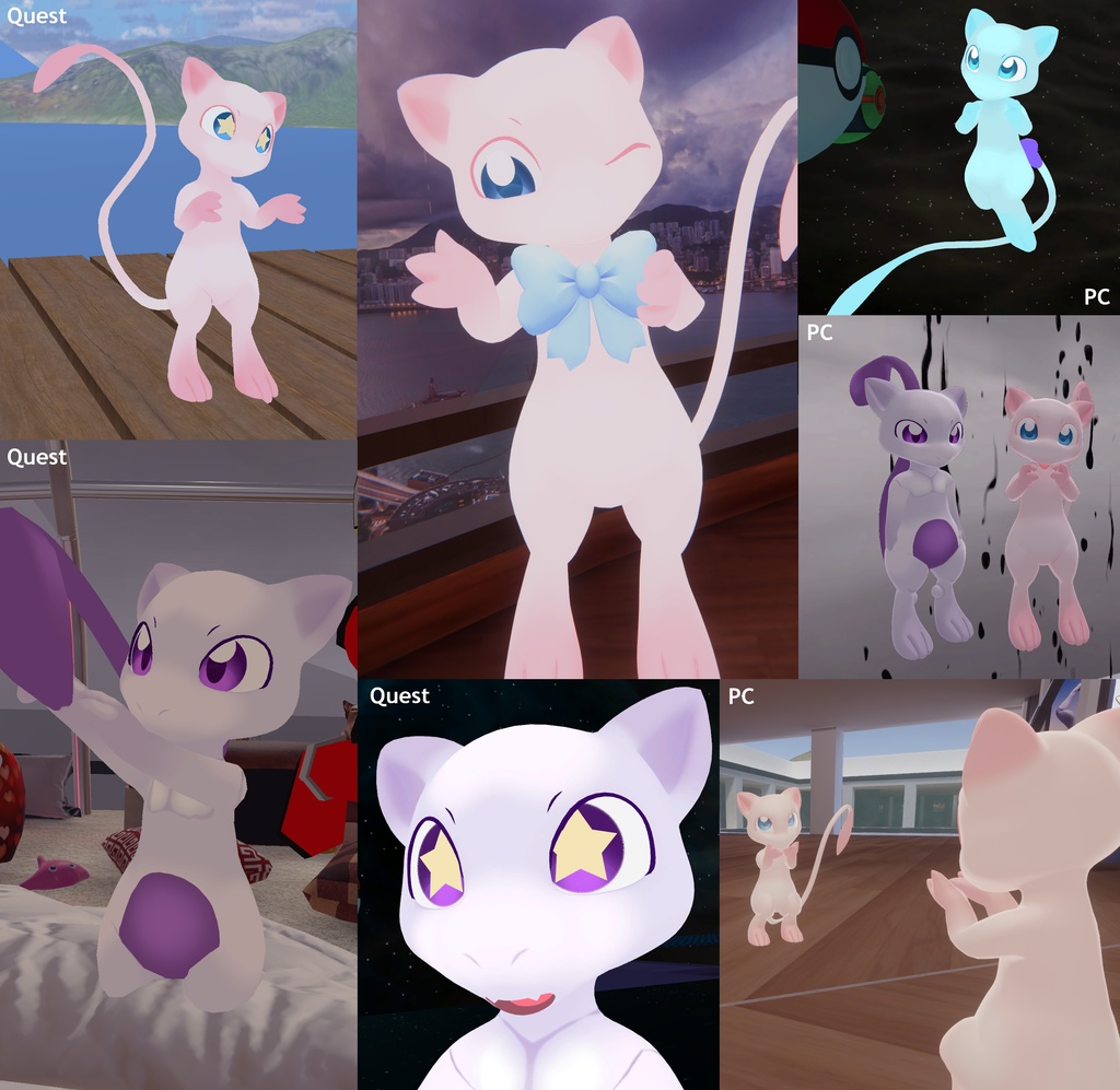 MewMei Kitty 3D model/VRChat Avatarアバター (PC & Quest)