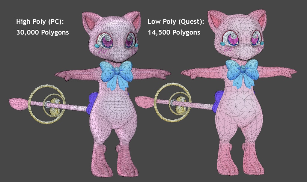 MewMei Kitty 3D model/VRChat Avatarアバター (PC & Quest)
