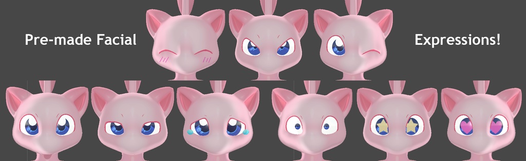 MewMei Kitty 3D model/VRChat Avatarアバター (PC & Quest)