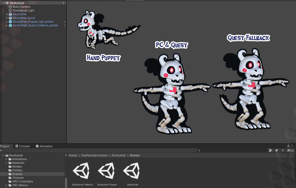 Skullydrak 3D model/VRChat Avatarアバター (PC & Quest)