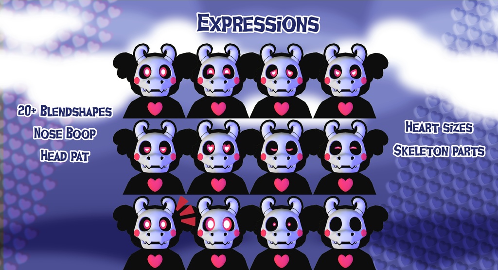 Skullydrak 3D model/VRChat Avatarアバター (PC & Quest)