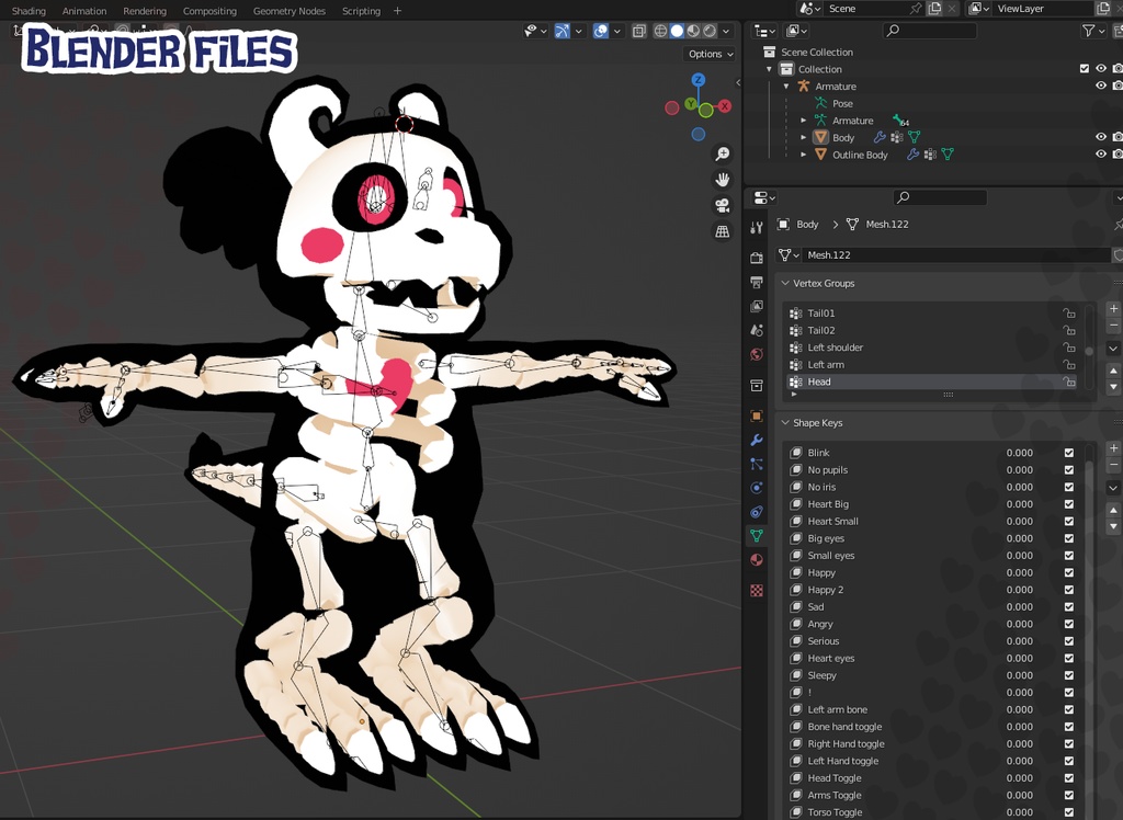 Skullydrak 3D model/VRChat Avatarアバター (PC & Quest)