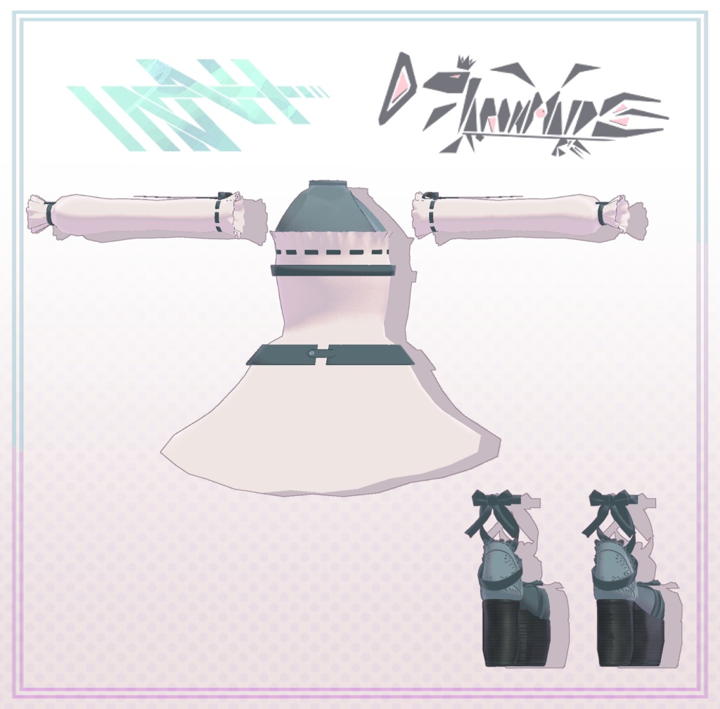 ヒールとリボンの巫女風コーデ【カリン衣装】