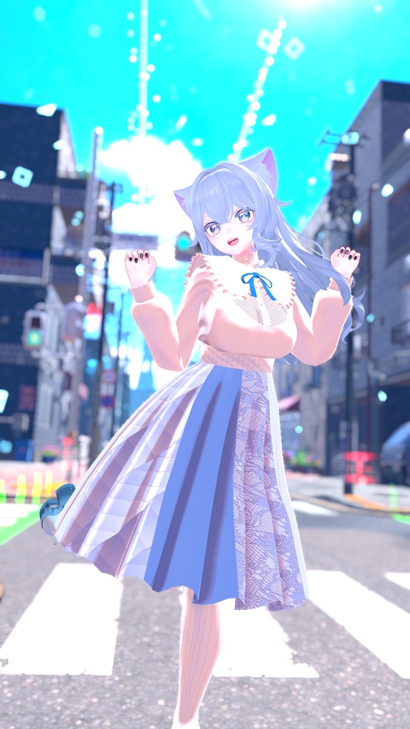 カラフルフリフリフレアスカート ✨8アバター対応✨