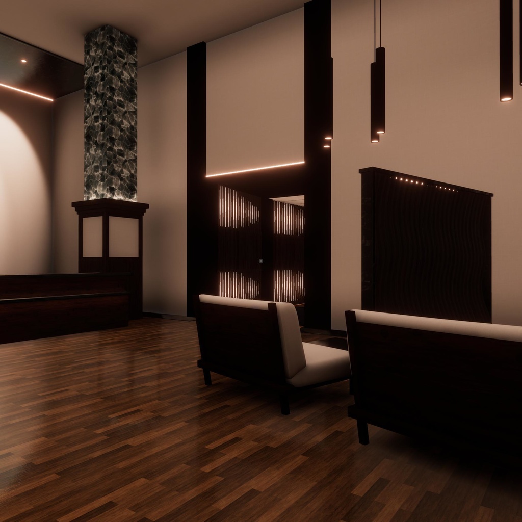 VRChatワールド「Theseus Project : Aurea(アウレア)」(個室接客イベント向けワールド)