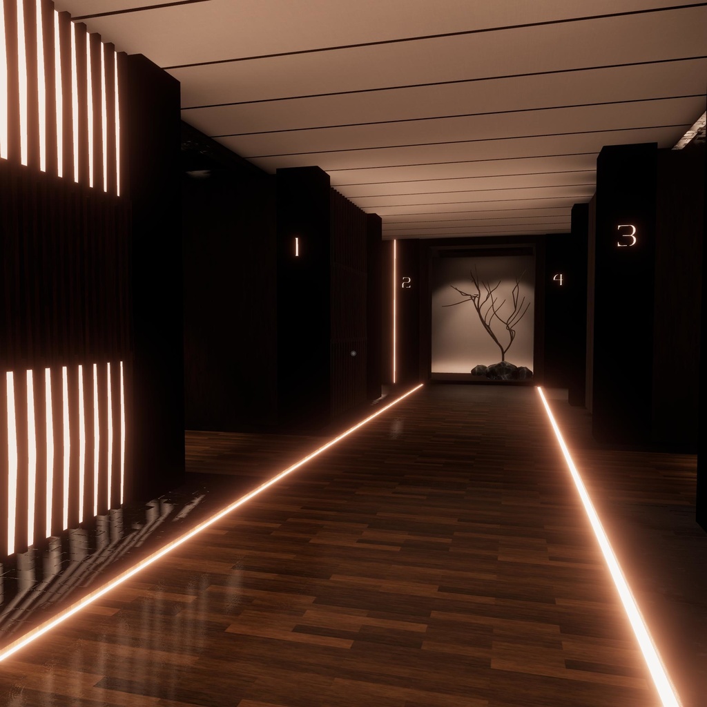 VRChatワールド「Theseus Project : Aurea(アウレア)」(個室接客イベント向けワールド)