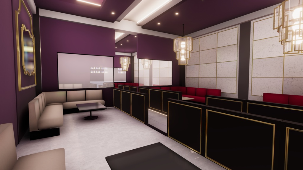 VRChatワールド「Theseus Project : Lascivia(ラシビア)」(ラウンジ接客イベント向けワールド))