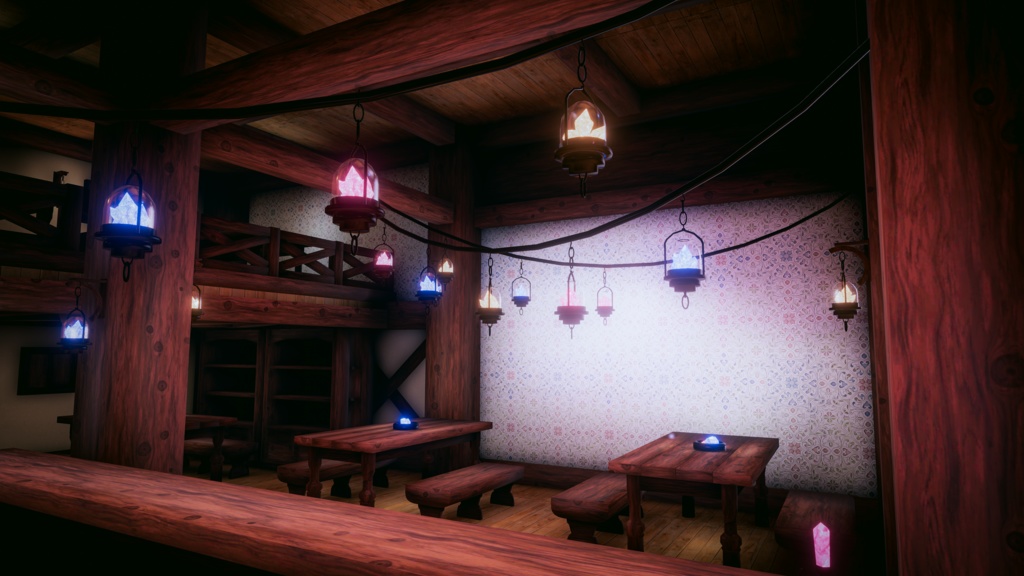 🎉発売記念セール中🎉VRChatワールド「Theseus Project : Taveris(タヴェリス)」(ファンタジー宿屋&酒場ワールド))