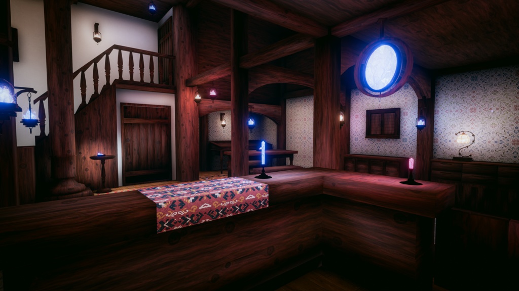 🎉発売記念セール中🎉VRChatワールド「Theseus Project : Taveris(タヴェリス)」(ファンタジー宿屋&酒場ワールド))