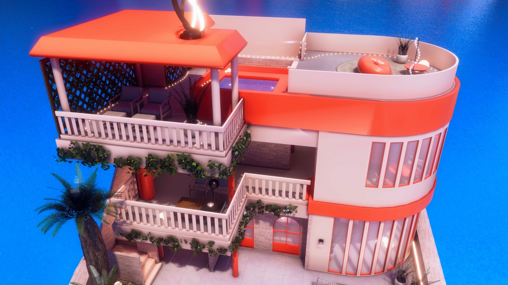 【💕発売記念セール中💕】🌴VRChatワールド「Theseus Project : Pelagia(ペラギア)」🌴(リゾート/洋上建築/ホームワールド)