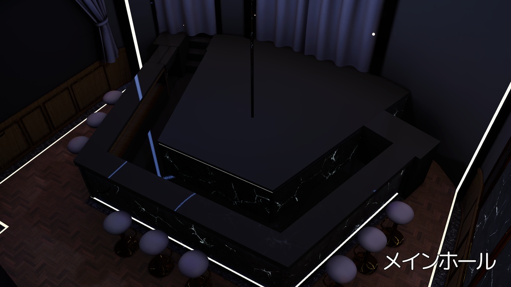【💕発売記念セール中💕】VRChatワールド「Noktritmo(ノクトリトモ)」(バー接客、ダンスステージイベント向けワールド)