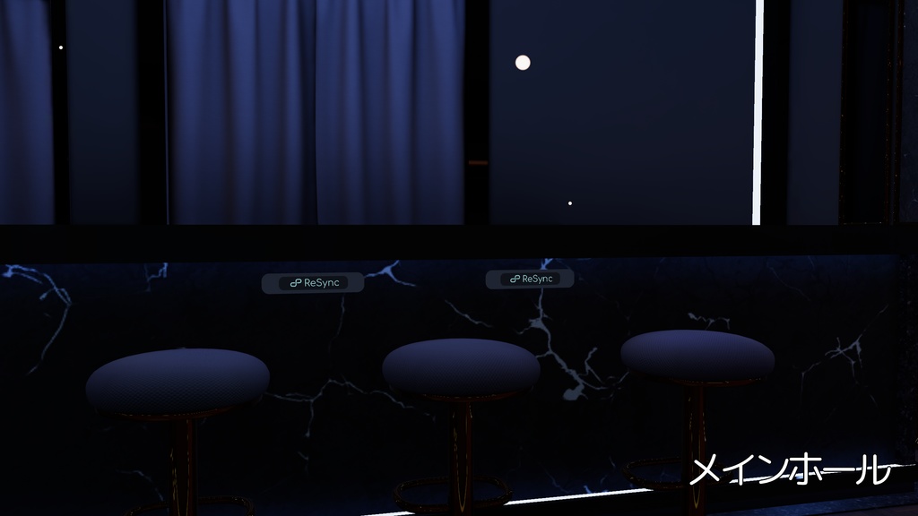 【💕発売記念セール中💕】VRChatワールド「Noktritmo(ノクトリトモ)」(バー接客、ダンスステージイベント向けワールド)