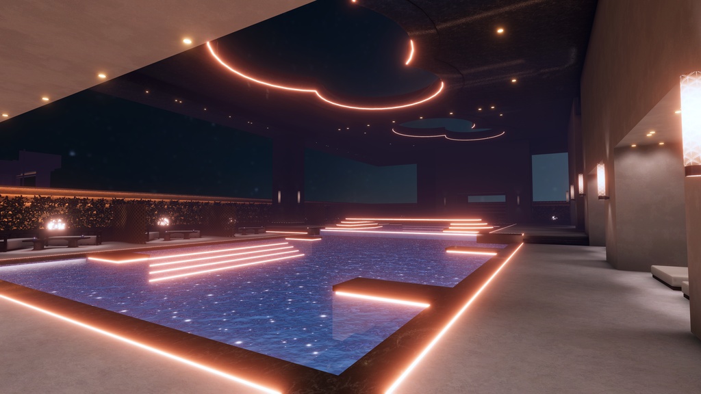 【💕発売記念セール中💕】👙VRChatワールド「Theseus Project : Apeiron(アペイロン)」👙(リゾートホテル/プール/イベントワールド)