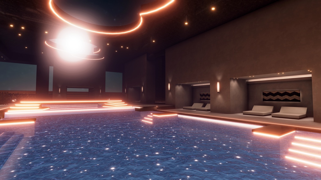 【💕発売記念セール中💕】👙VRChatワールド「Theseus Project : Apeiron(アペイロン)」👙(リゾートホテル/プール/イベントワールド)