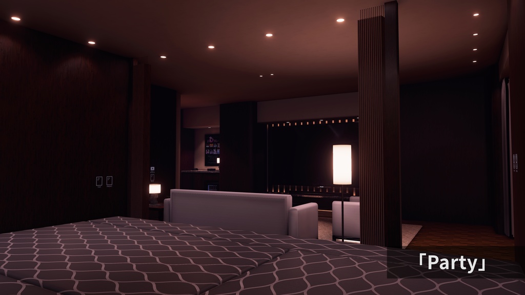 (💕発売記念セール中💕)🌙VRChatワールド「逢間 -移- (AIMA -UTSUROI- )」🌙(ホテルワールド)