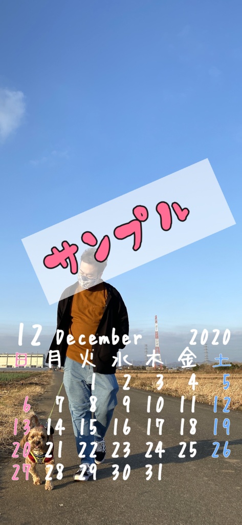 2020年12月カレンダー