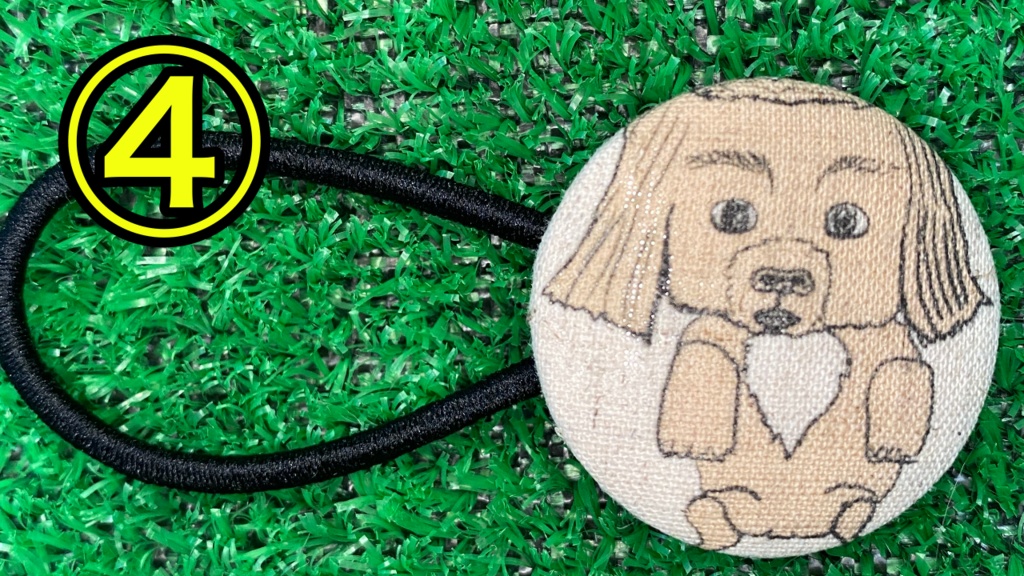 はせのくるみボタン髪留め