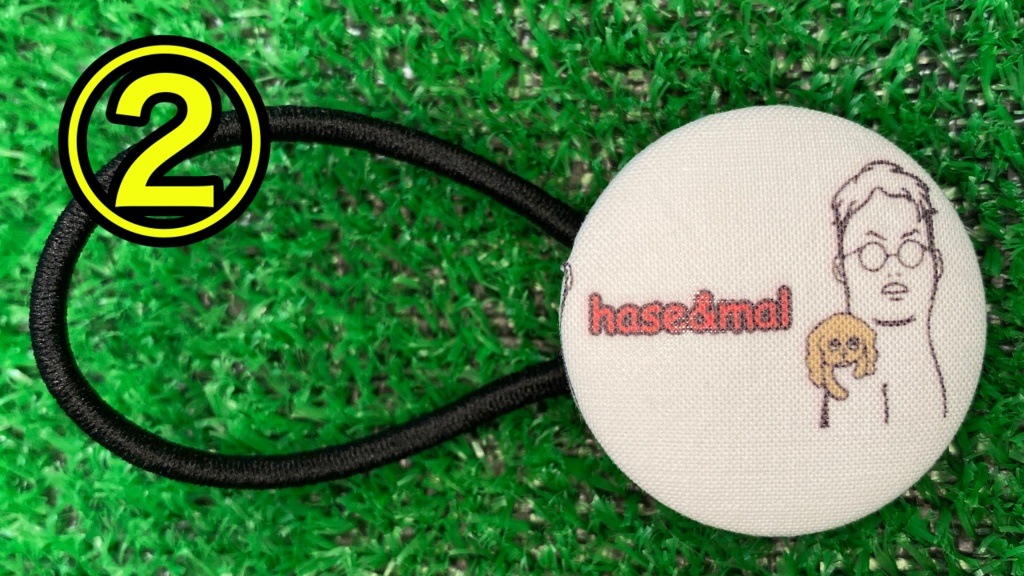 はせのくるみボタン髪留め